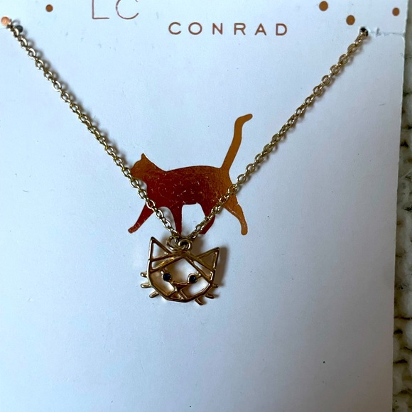 Lauren Conrad cat face necklace